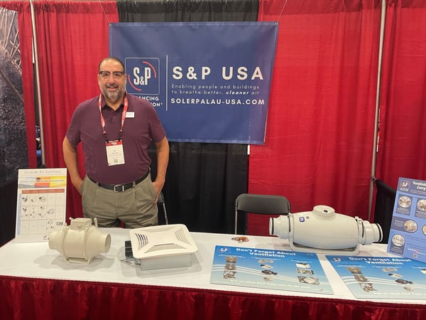 Jeff at S&P Booth at HVACR Expo